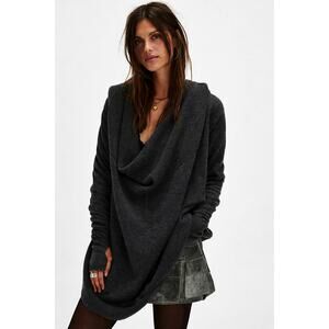 Nicholas K S Marco Hoody Cowl neck hooded alpaca Sweater